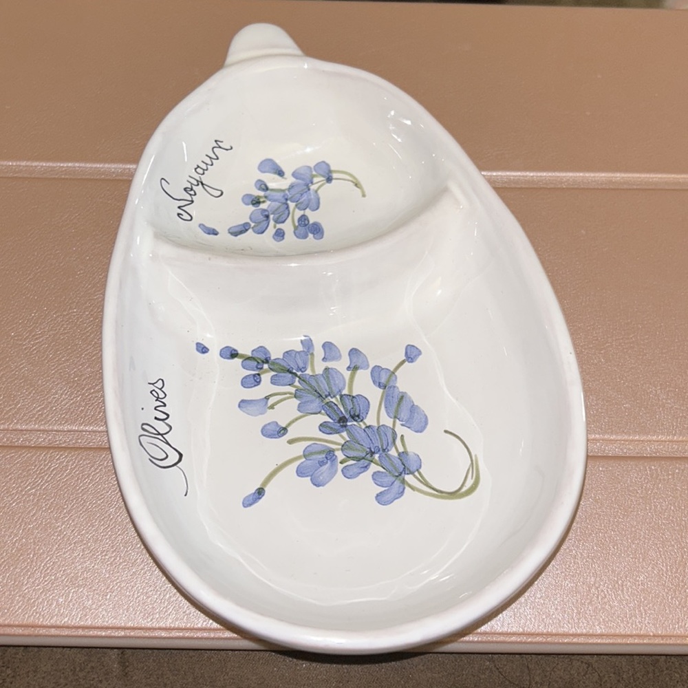 French Olive bowl signed on bottom